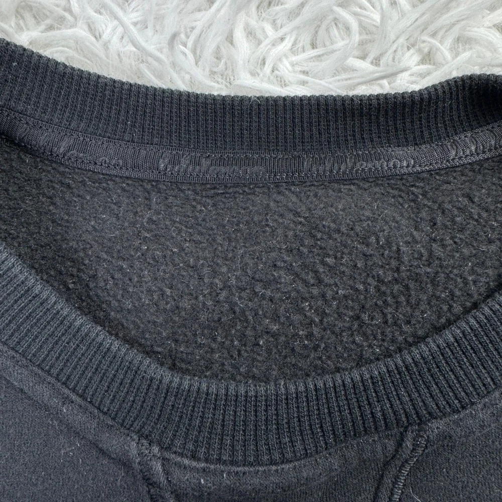 Lululemon Sweater Womens XL Black All Yours Crew Fleece Pullover Sweatshirt